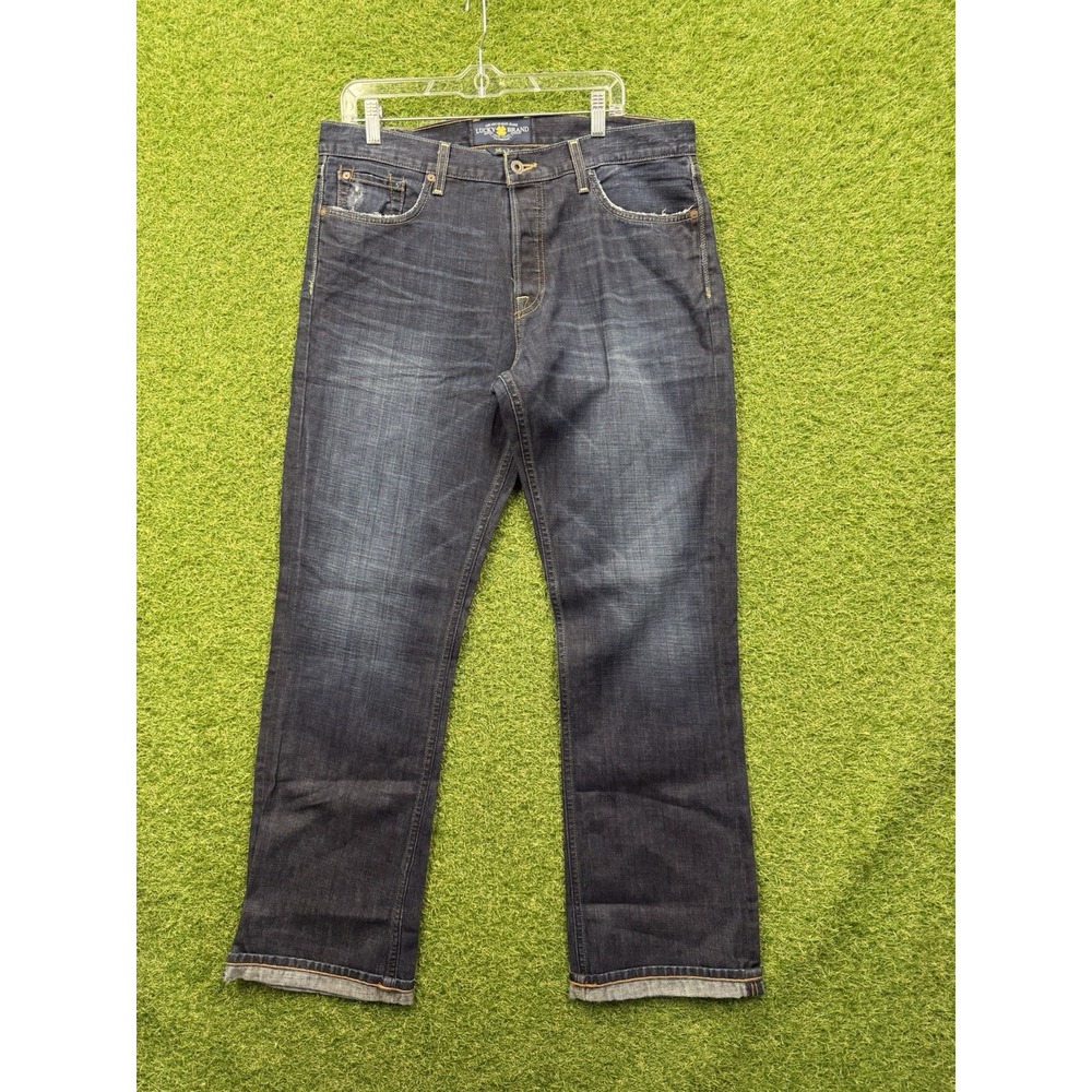 Lucky Brand Jeans Mens 36x36 227 Slim Boot Fit Denim Blue Jeans Button Fly